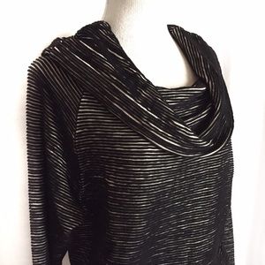 Anthropologie {Dolan Left Coast} Black Textured Cowl Pullover